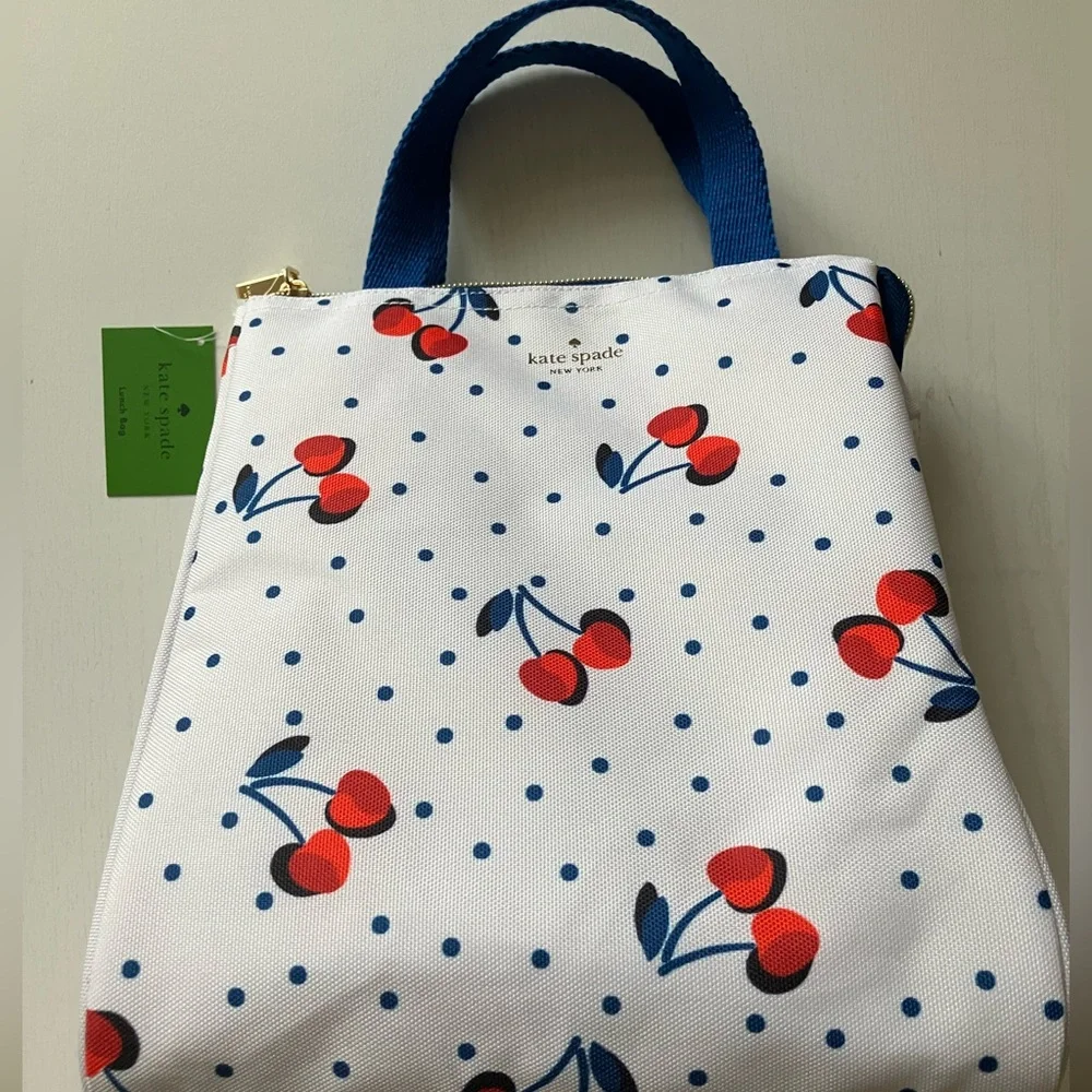 Kate Spade New York Vintage Cherry Dot Lunch Bag (NWT)